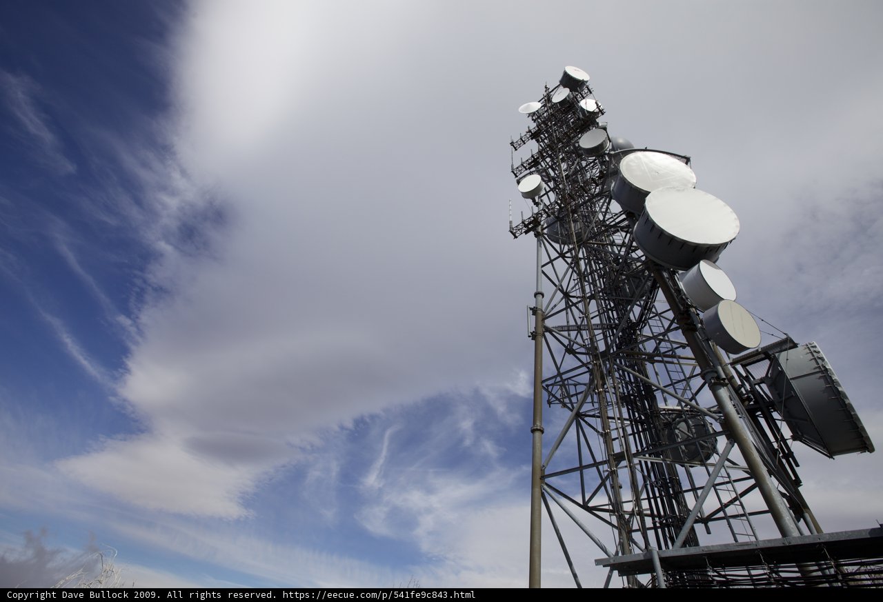 Cloudy Skies Above an Electrical Device