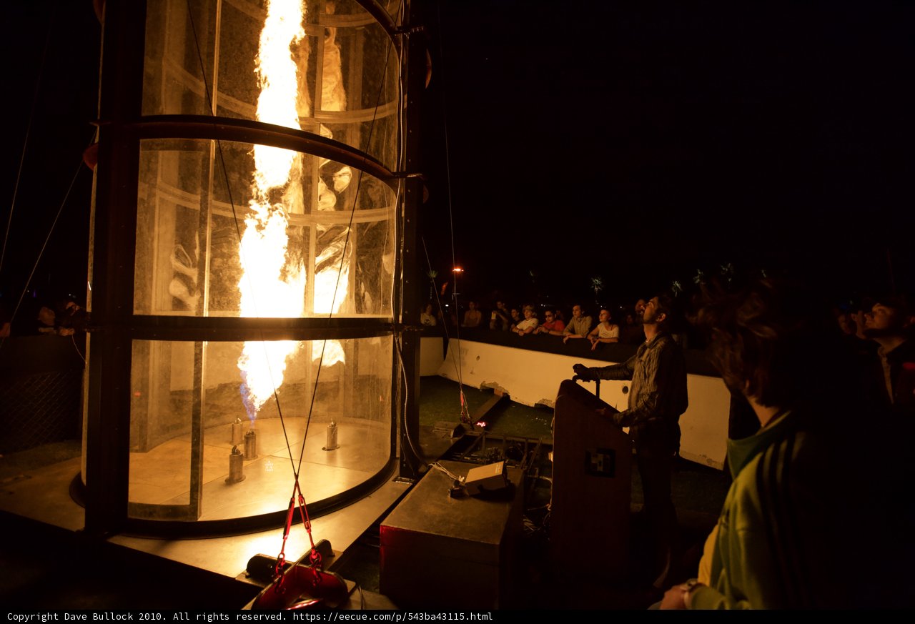 Blazing Inferno Within Glass Walls