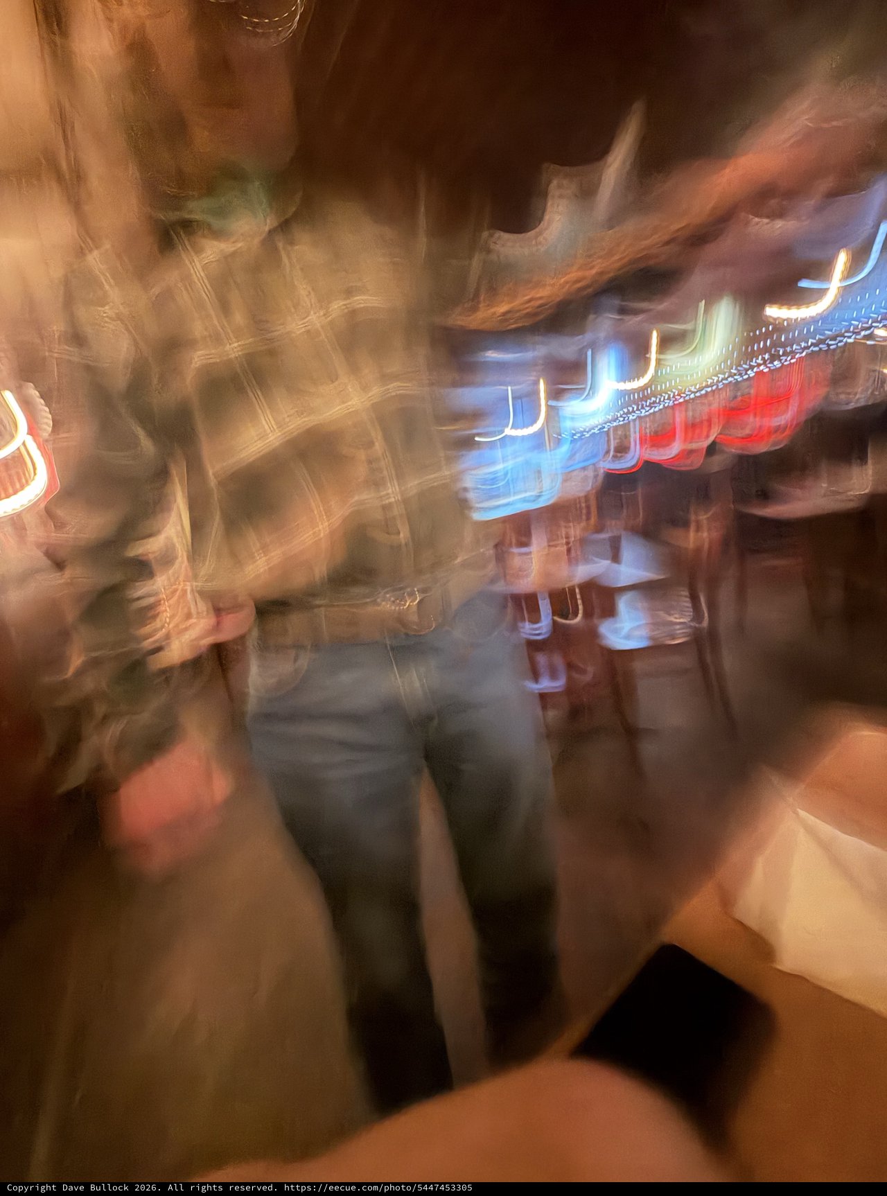Motion Blur Street Scene with Neon Lights