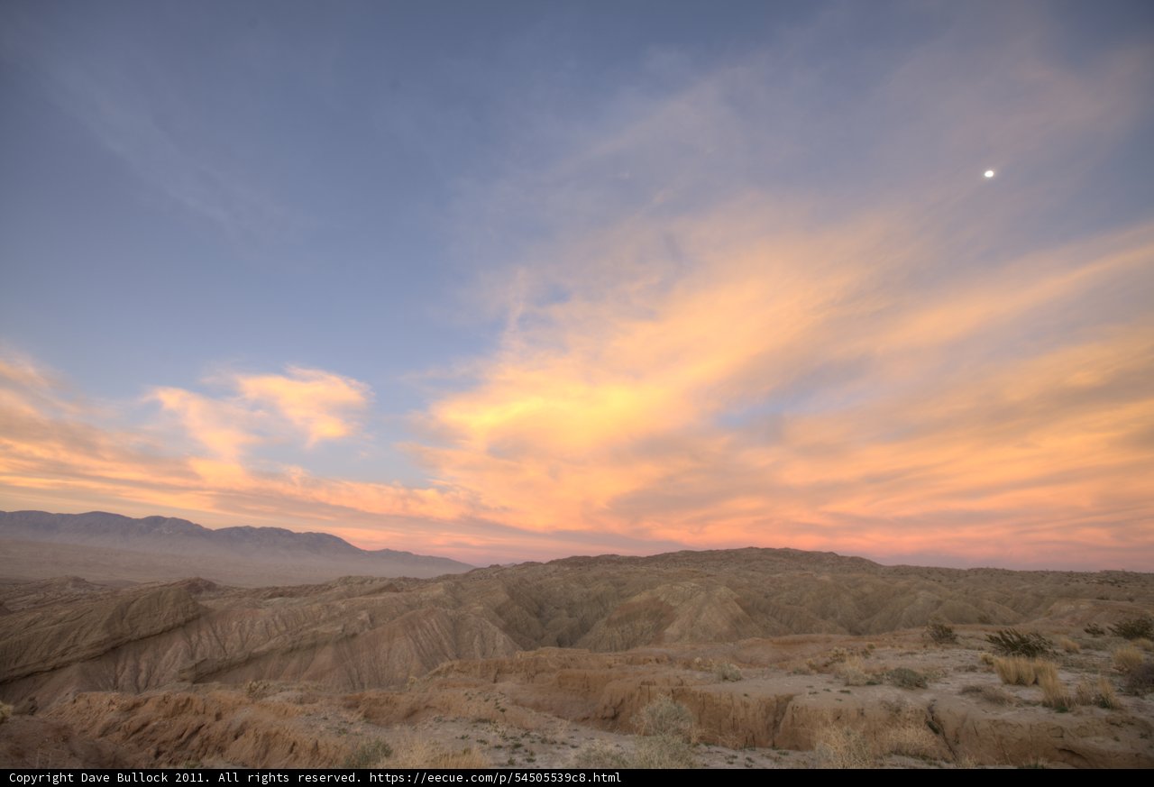 Moonrise over Anza Borrego