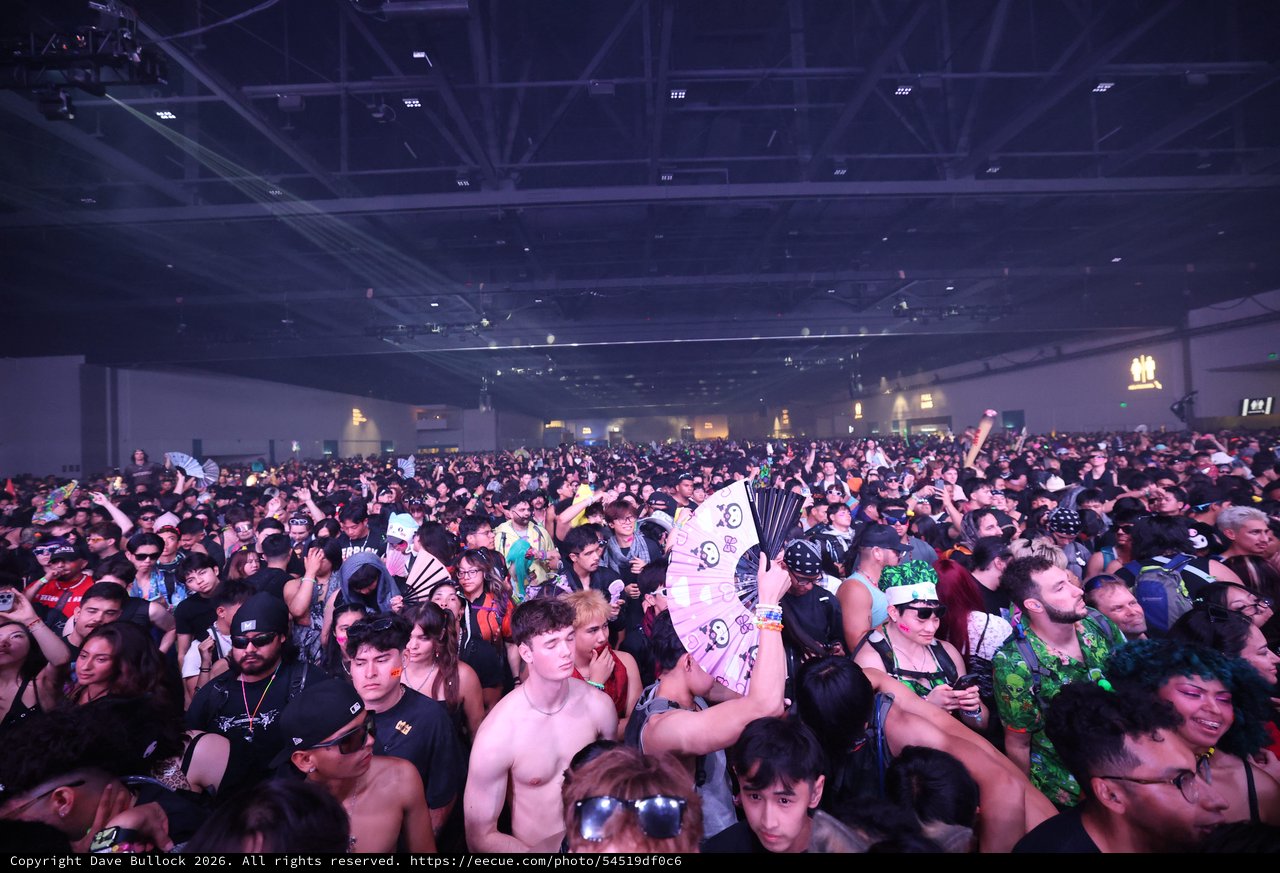 Massive Indoor EDM Festival Crowd at Wobbleland 2026