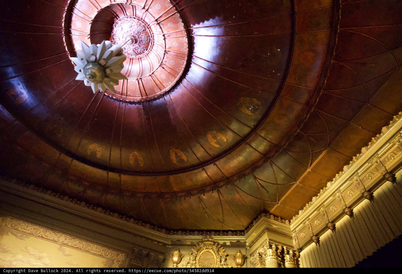 Resplendent Grandeur: A Glimpse into Castro Theater's Ceiling Artistry