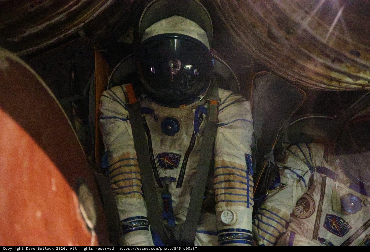 Vintage Soviet Space Suit Display at Museum
