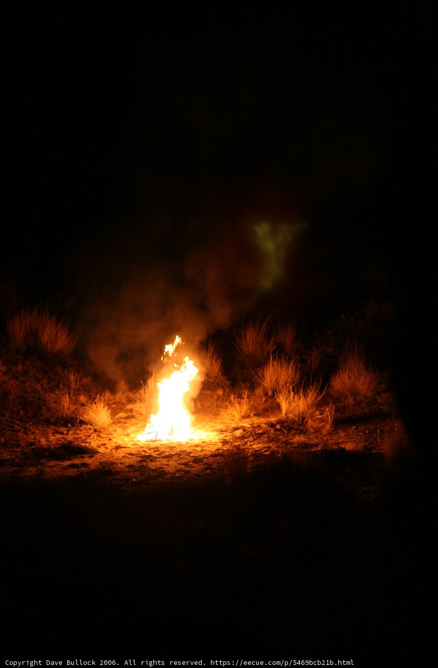 Fiery Night on the Hillside