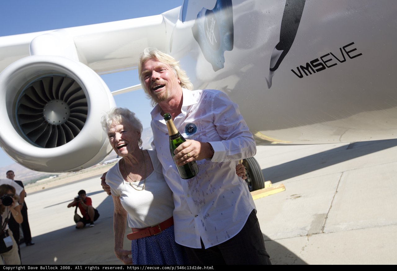 Richard Branson and Company Board White Knight Two for Flight
