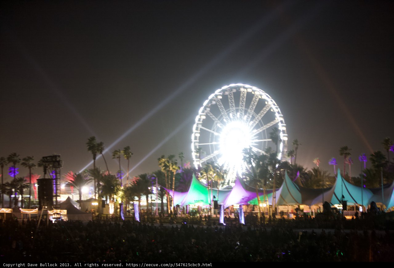 Illuminated Ferris Wheel at Coachella