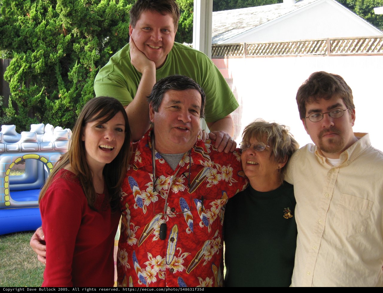 Family Christmas Gathering in Backyard Celebration