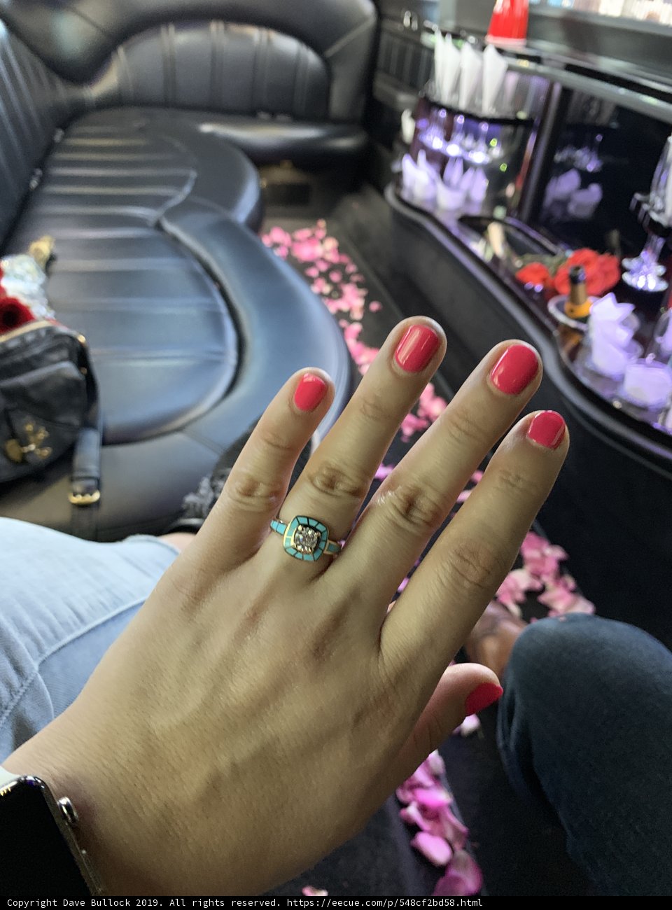 Pink Nails and a Diamond Ring