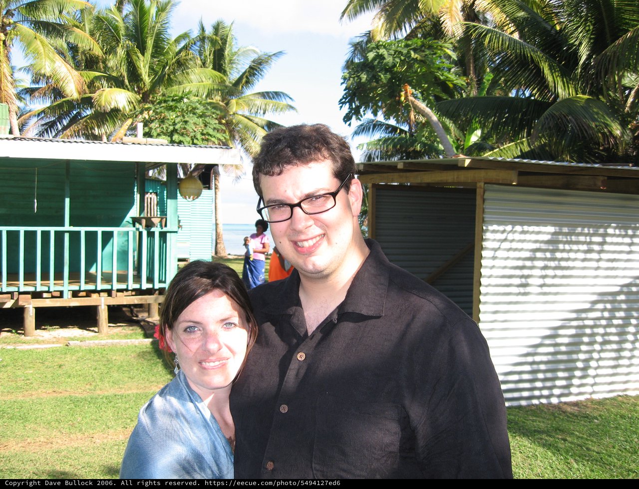 Couple Smiling Together in Tropical Fiji Setting