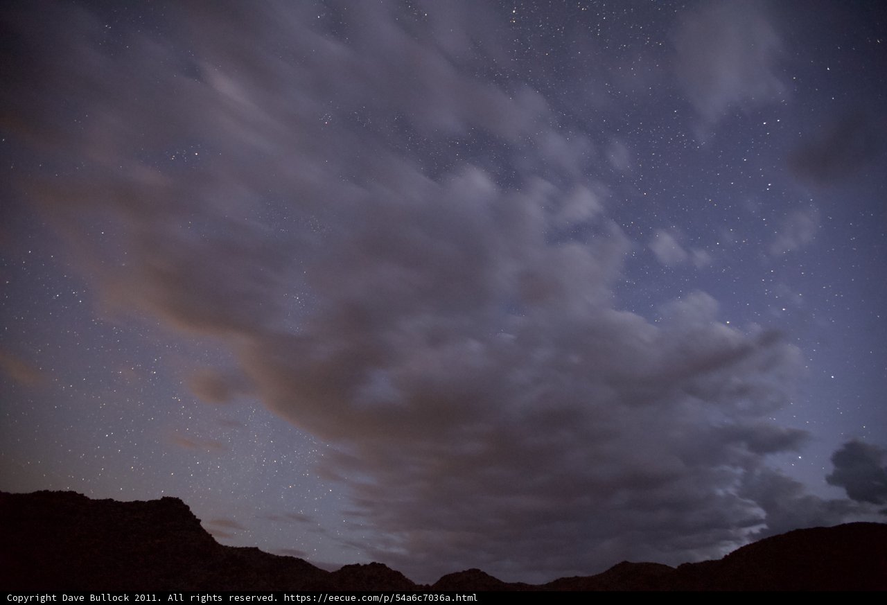 Starry Night Sky Over the Desert