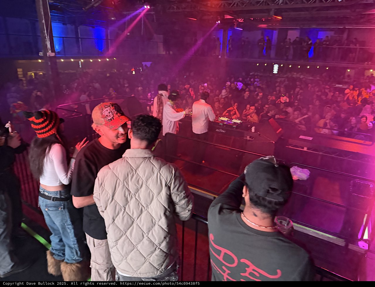 VIP View of Electronic Music Performance at Night