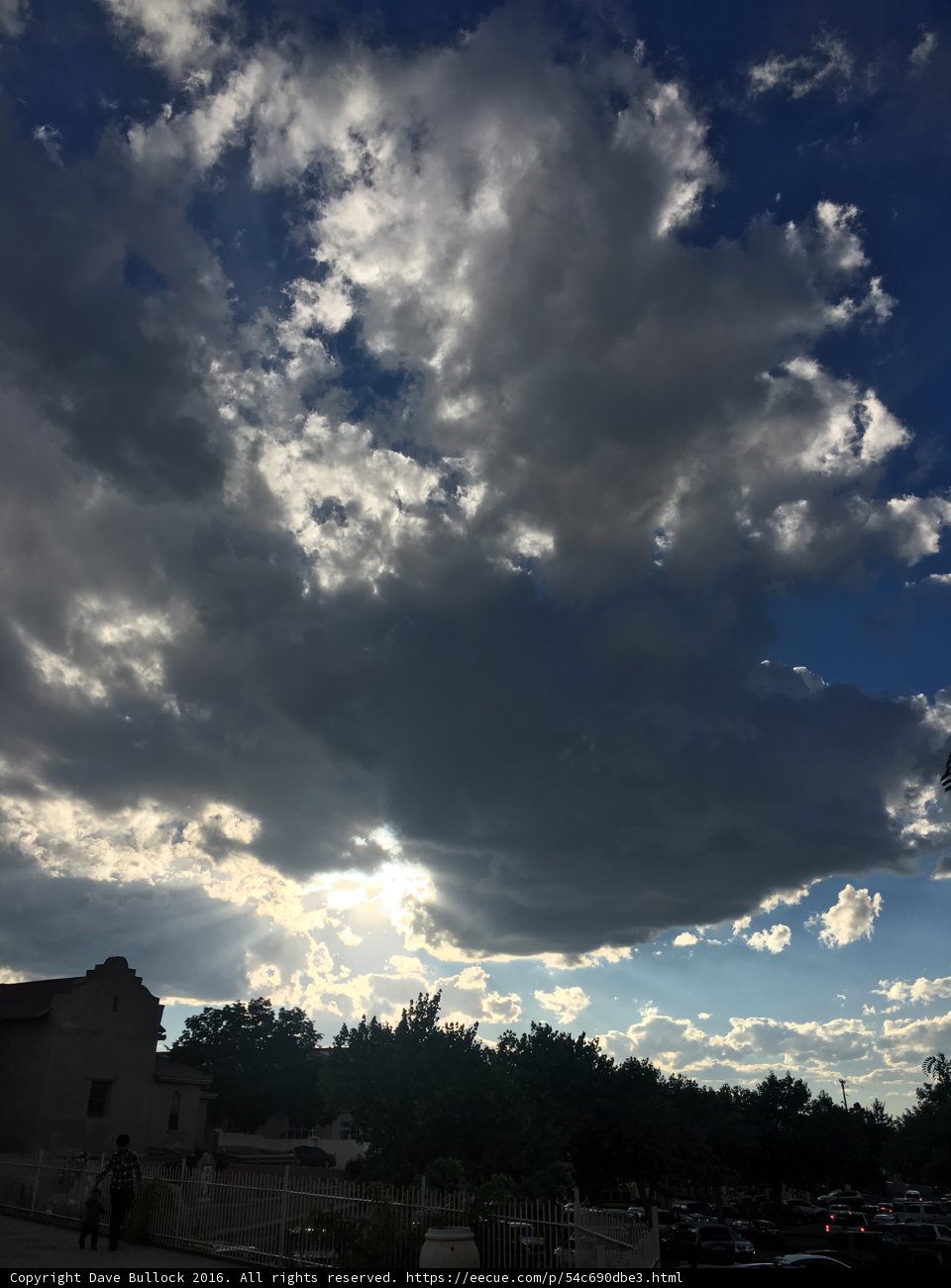 Sunlight breaks through the clouds