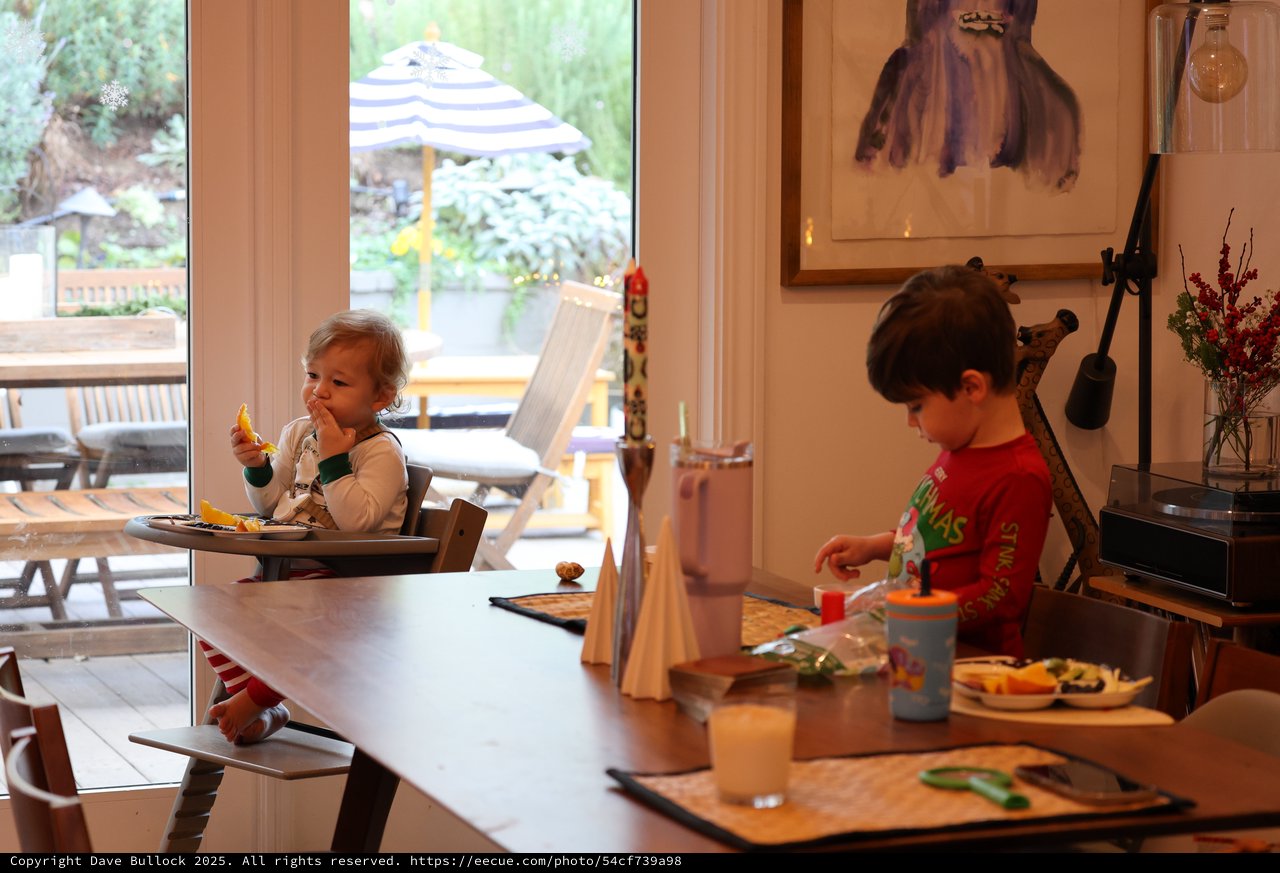 Children's Christmas Mealtime at Home
