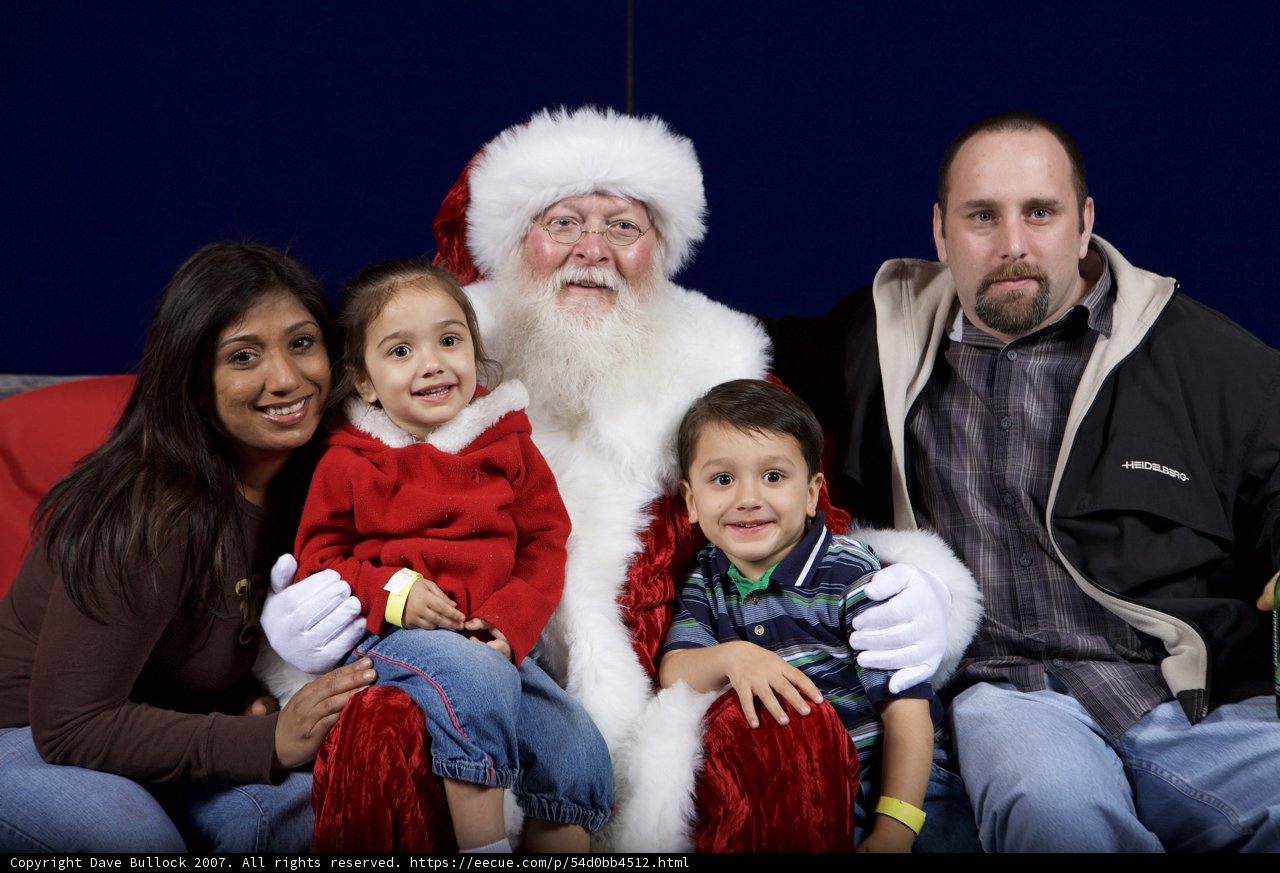 Family Christmas Photo with Santa