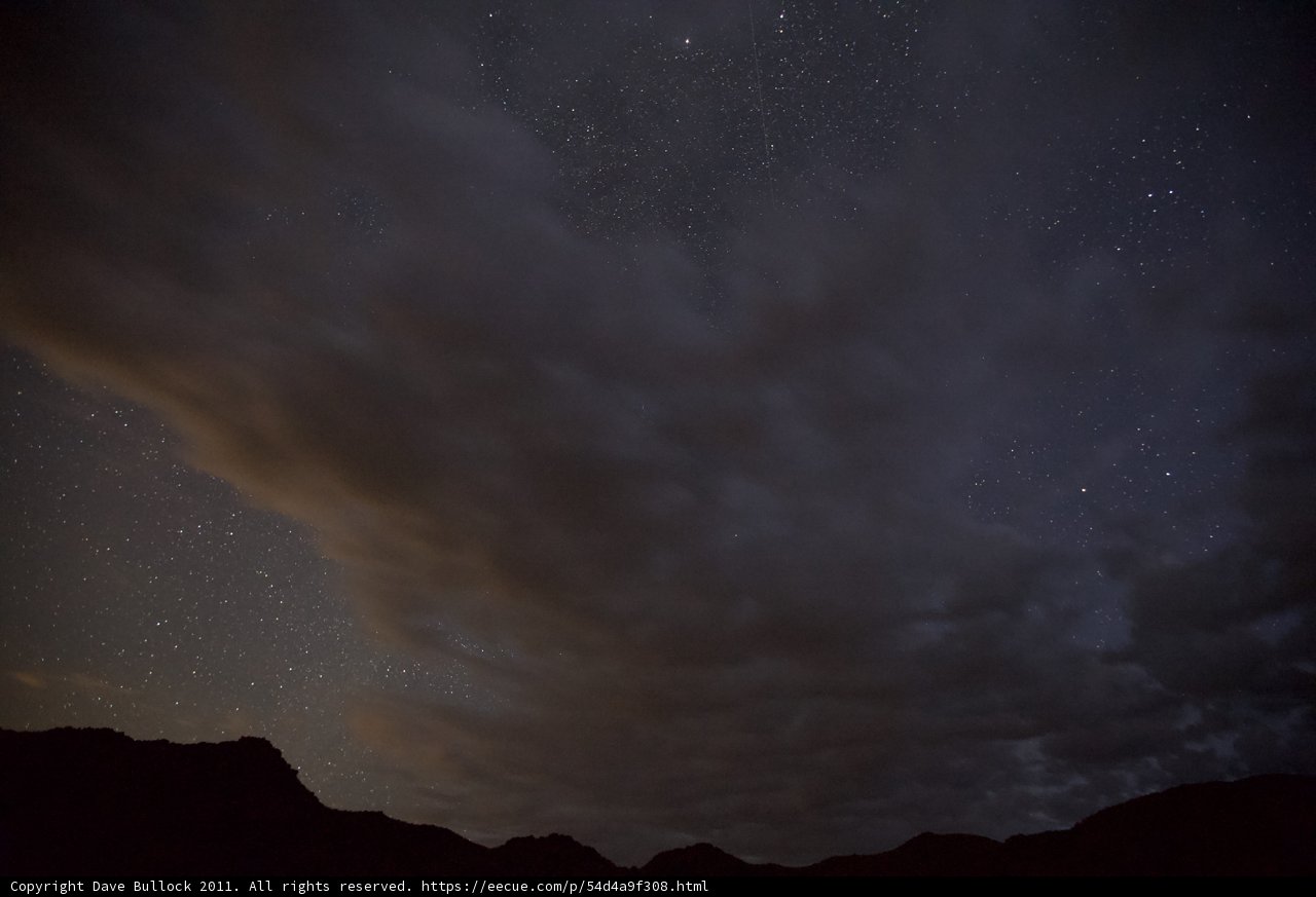 Stargazing under the cloudy sky