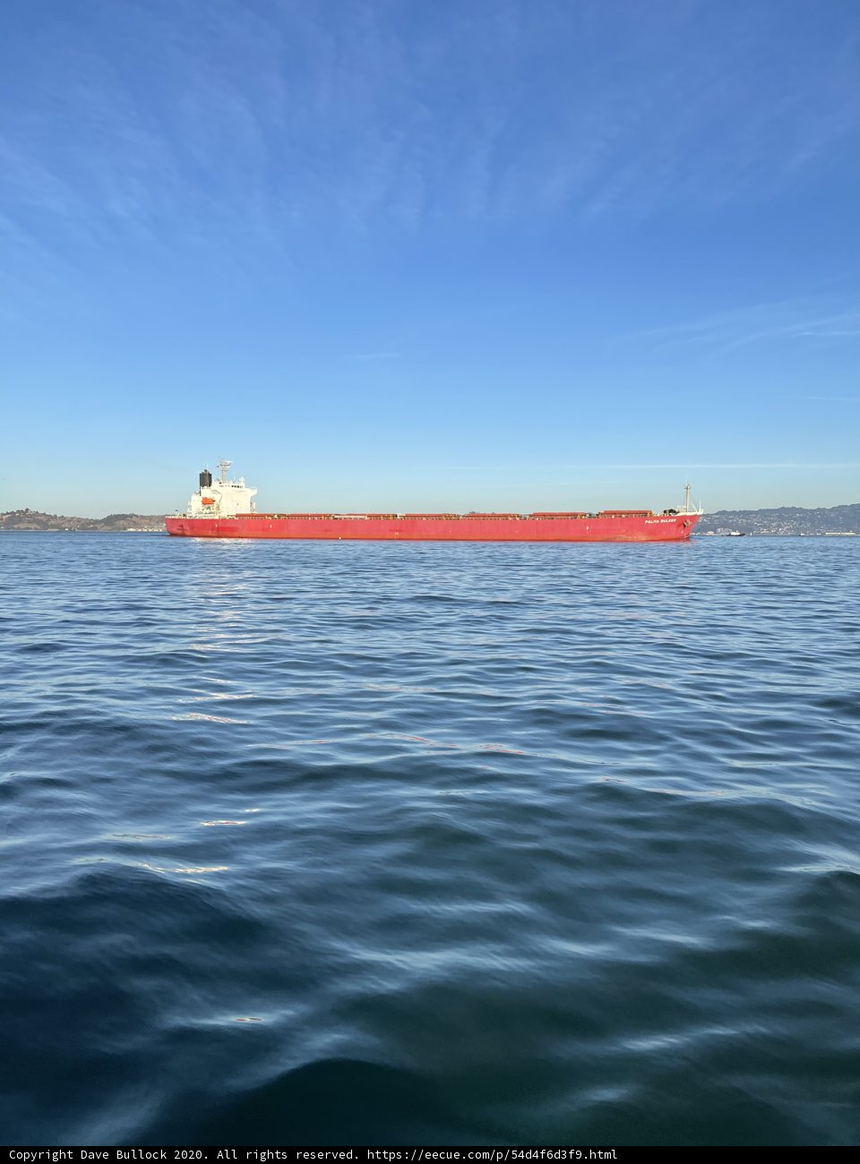Red Freighter on the Horizon