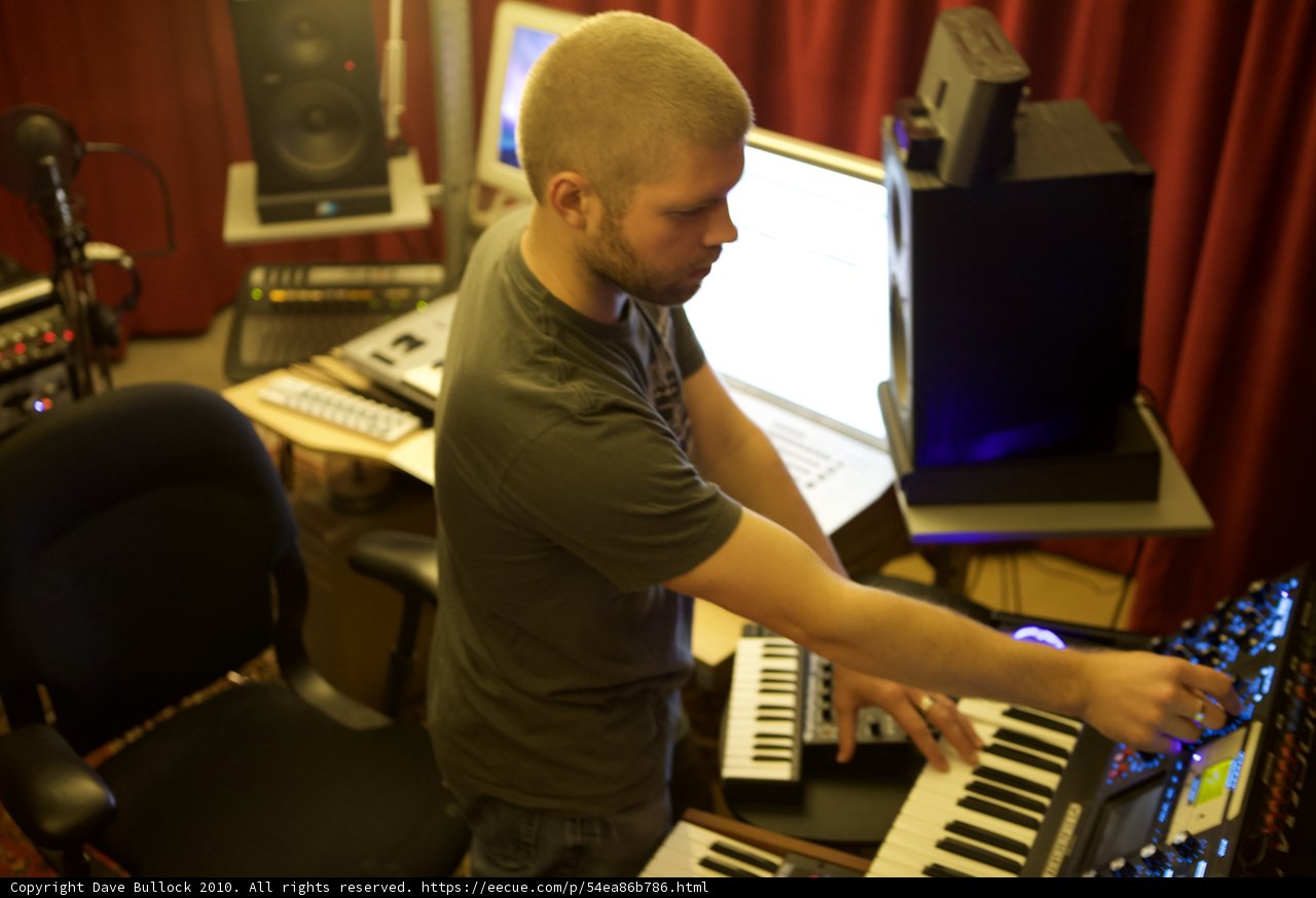 Morgan Page Creates Electronic Sounds in the Studio