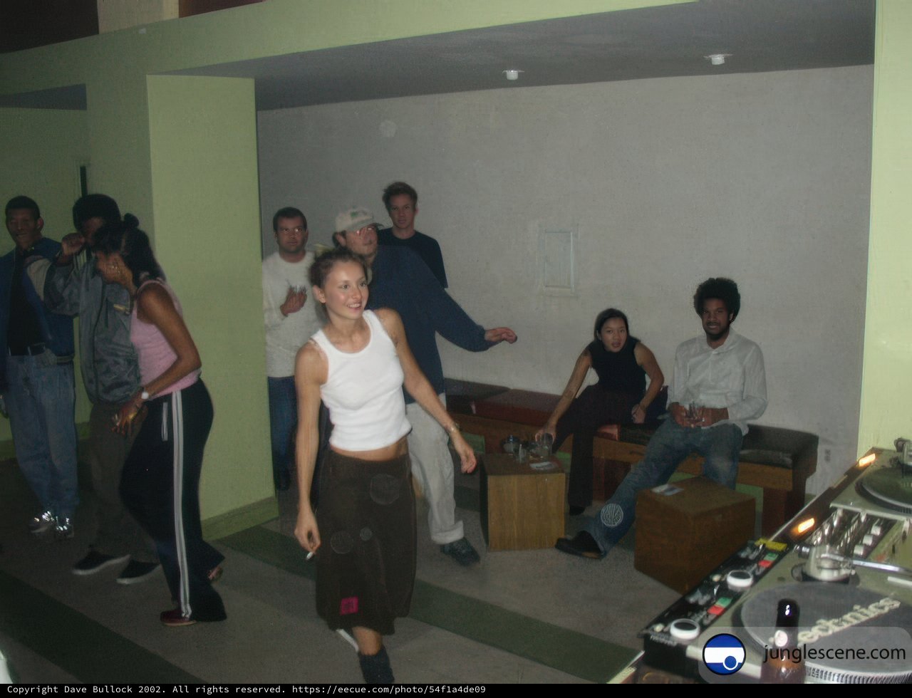 Woman DJ rocking the turntable