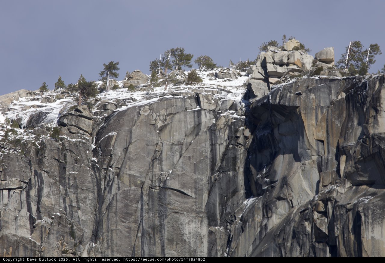 Snow-Capped Granite Cliffs of Yosemite Valley