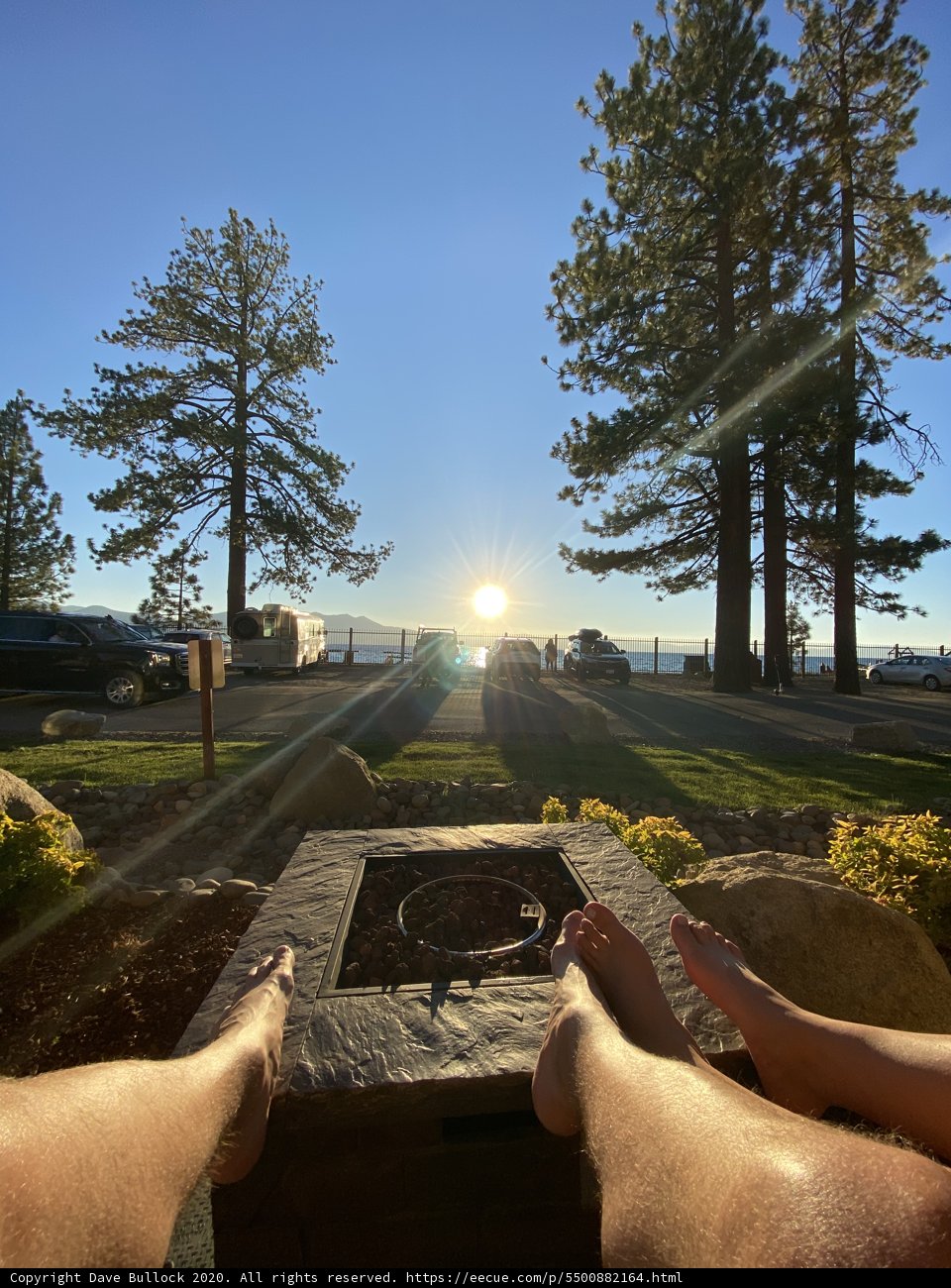 Sunset Toes on the Fire Pit