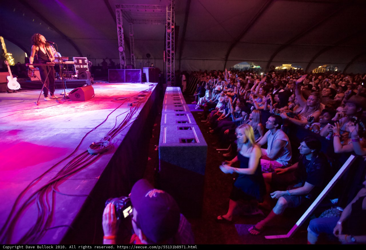Coachella Crowd Enjoys a Night of Music on Stage
