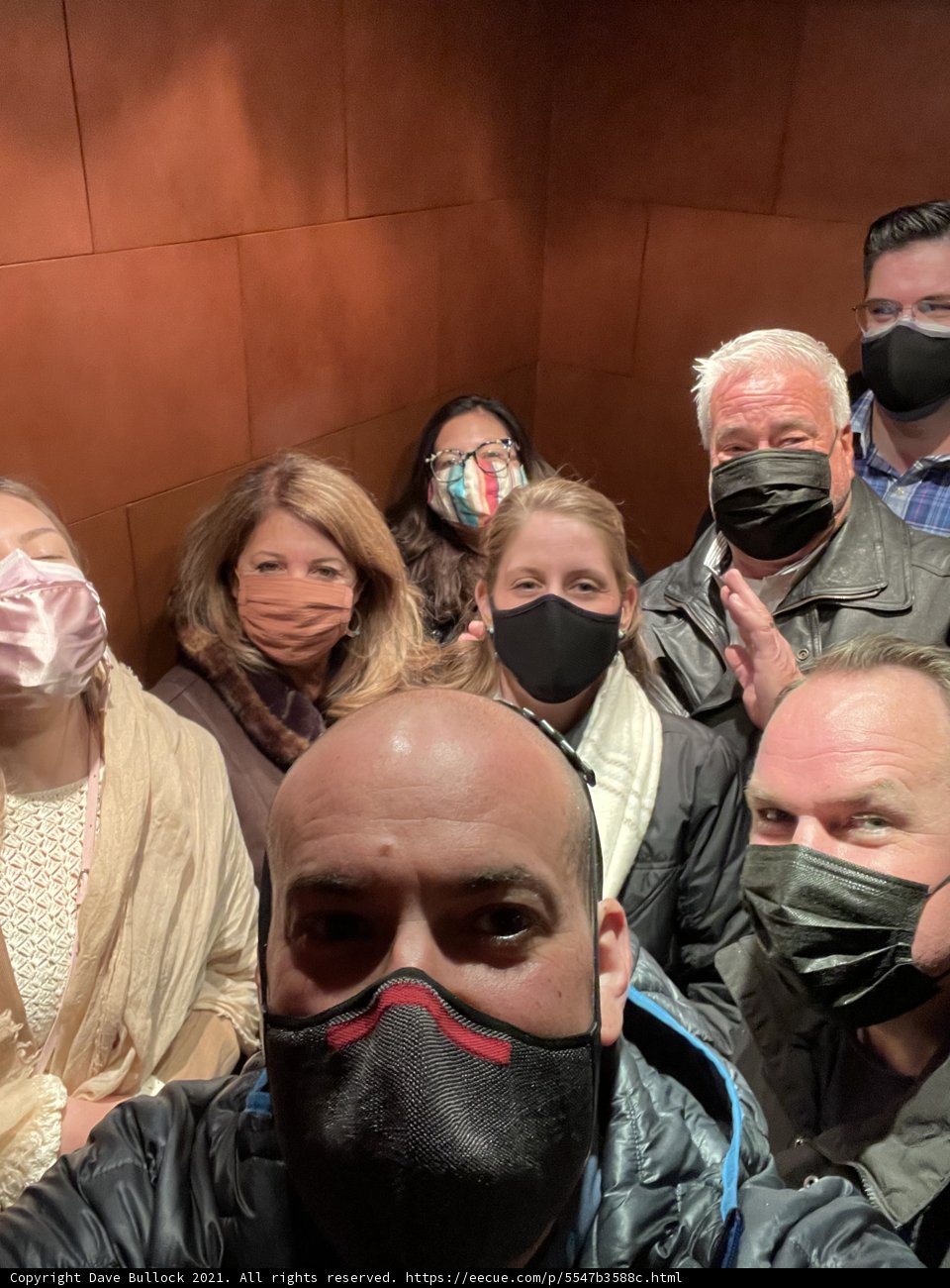 Masked Elevator Ride