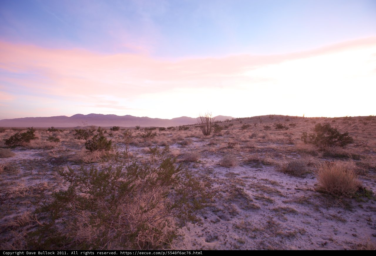 Pink Skies over Anza Borrego