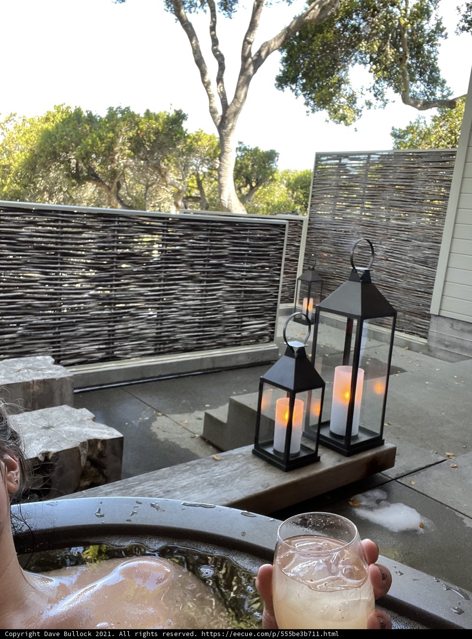 Relaxing soak with a view