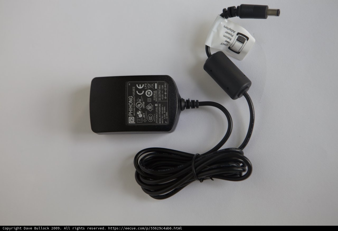 Black Power Supply with Cord Attachment