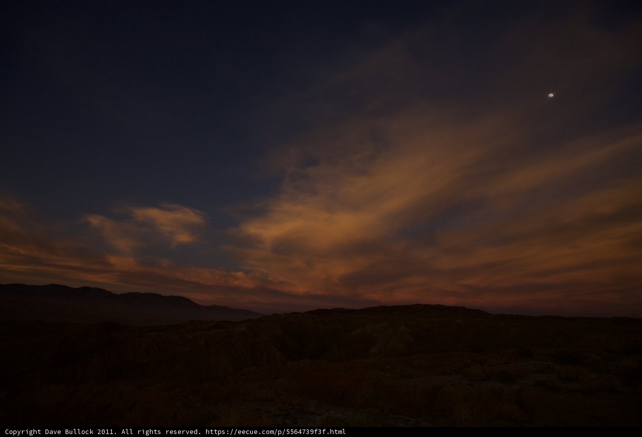 Moonrise over Anza Borrego