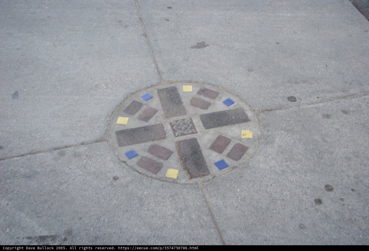 Cross on Manhole Cover