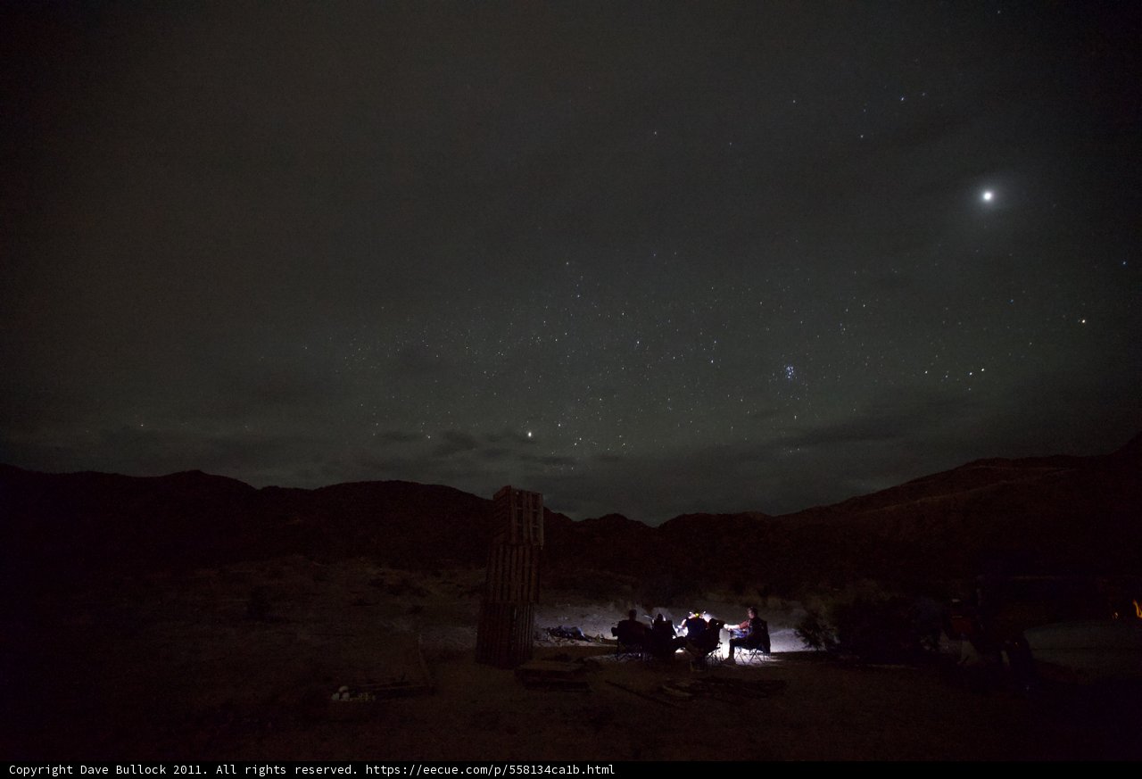 Campfire under the Night Sky