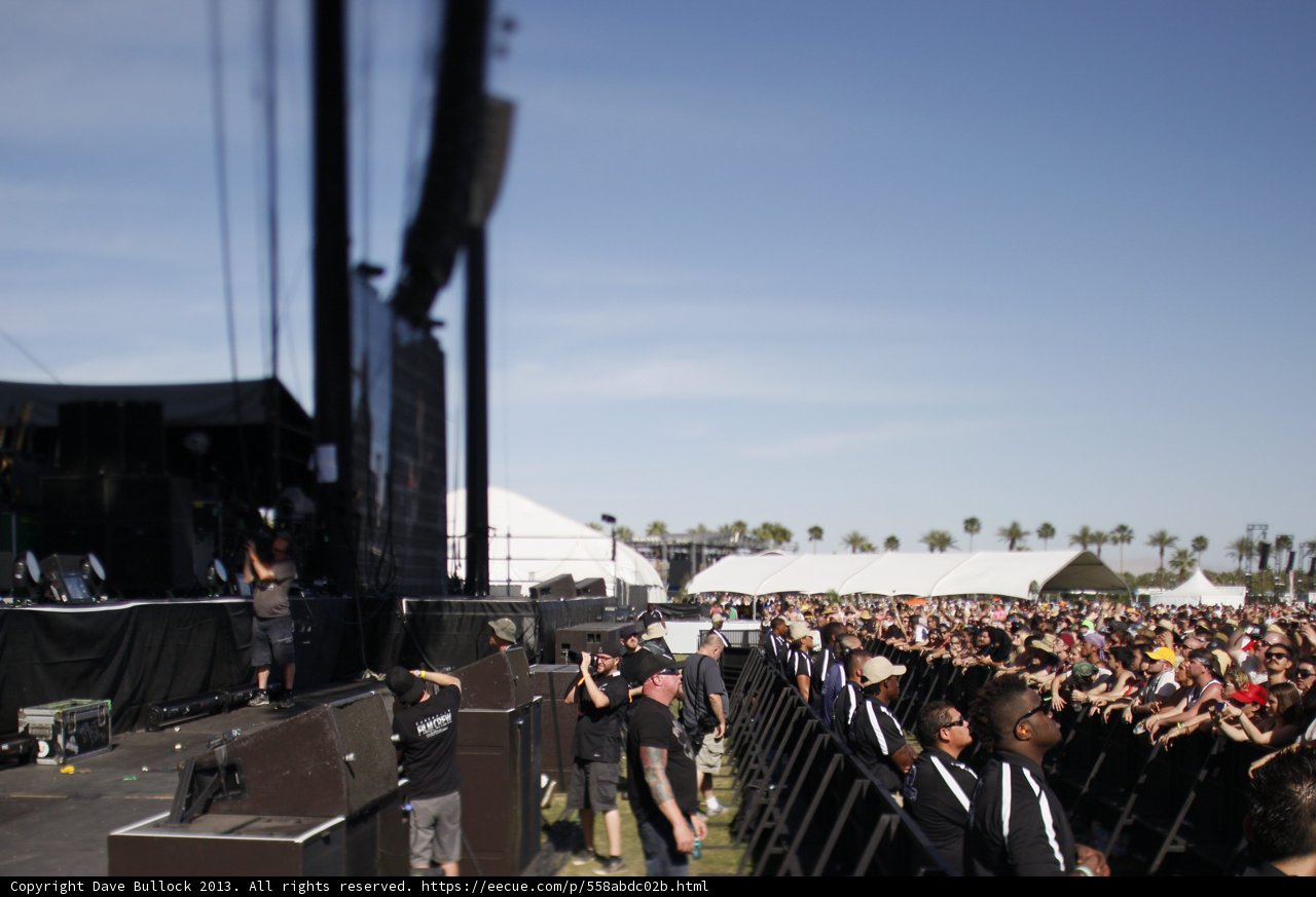 Concert Crowd under Blue Sky