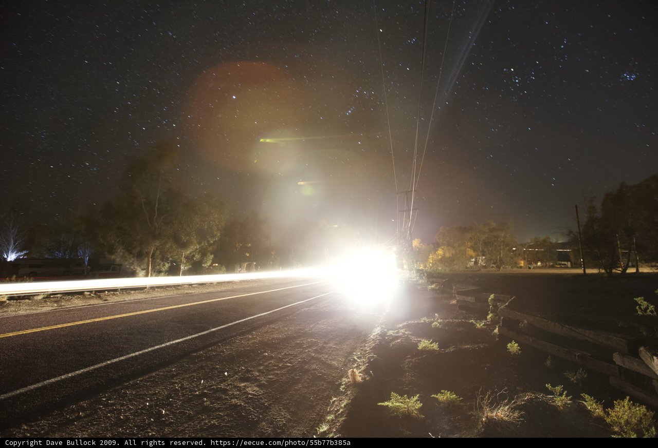 Night Drive Under the Starry Sky