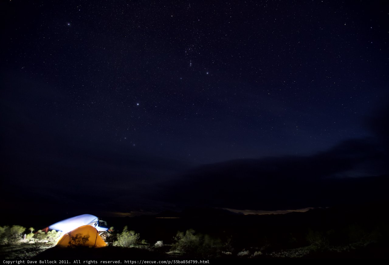 Starry night in the mountains