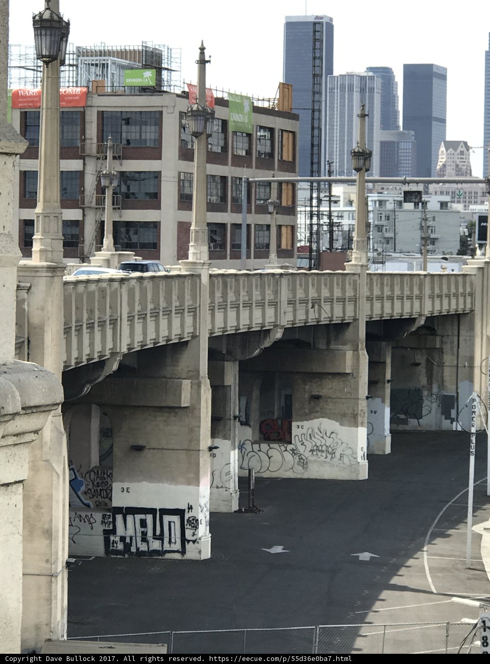 Graffiti Bridge with LA Skyline