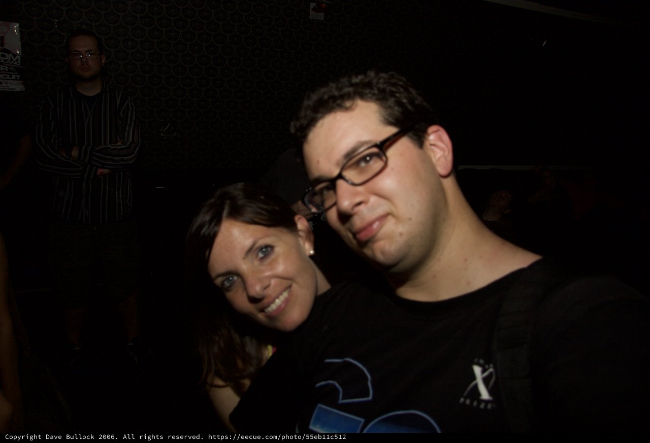 Dave and Penelope Smiling at a Nightclub Event
