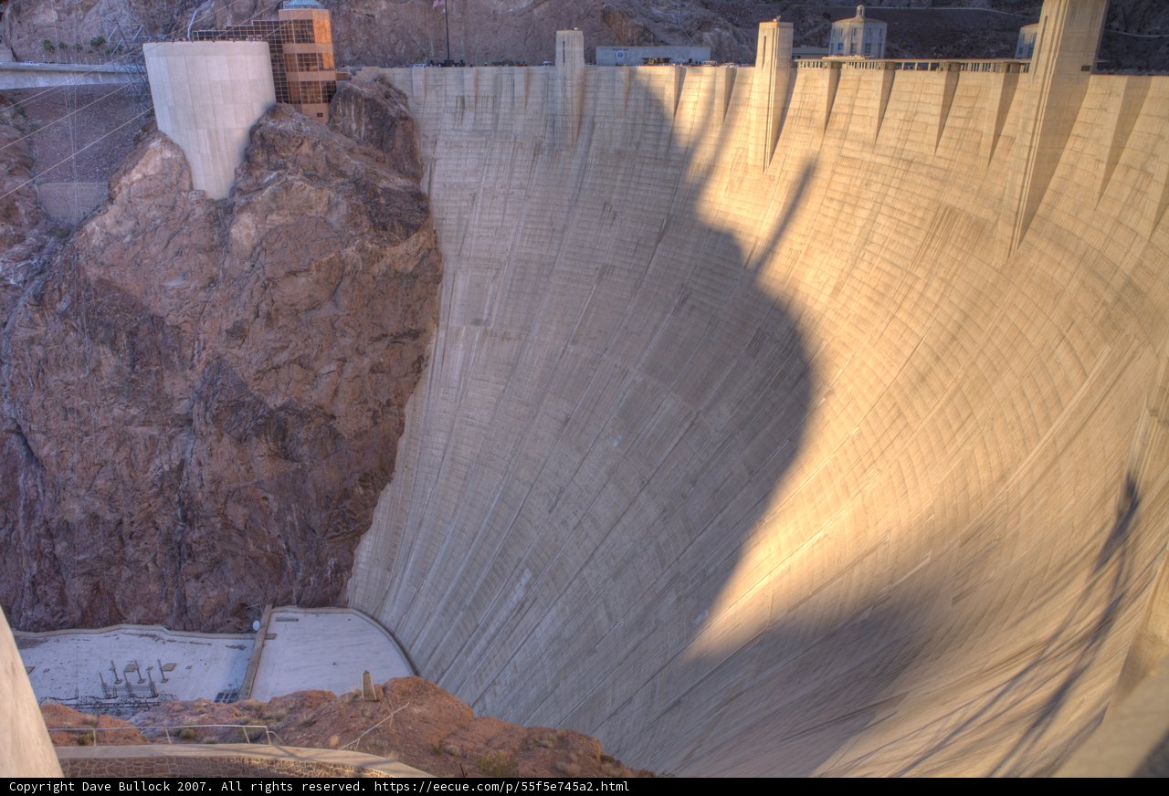 Shadows of Hoover Dam