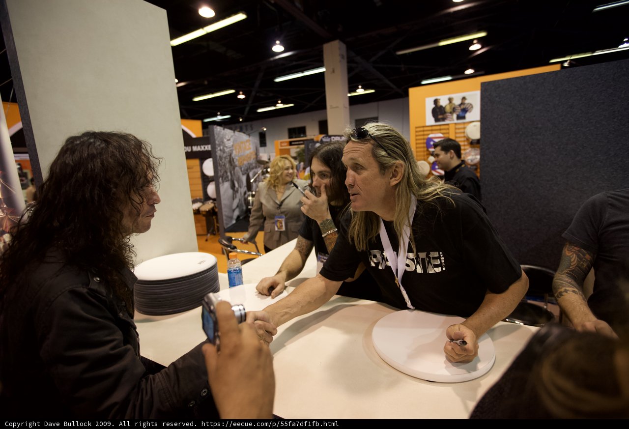 Convention Handshake between Nicko McBrain and Guest