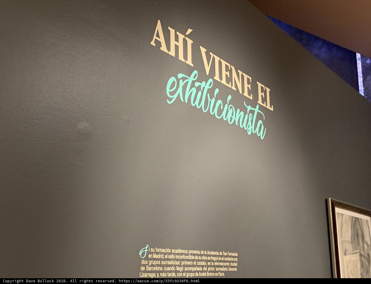 Spanish Art Exhibit in Black and White Wall
