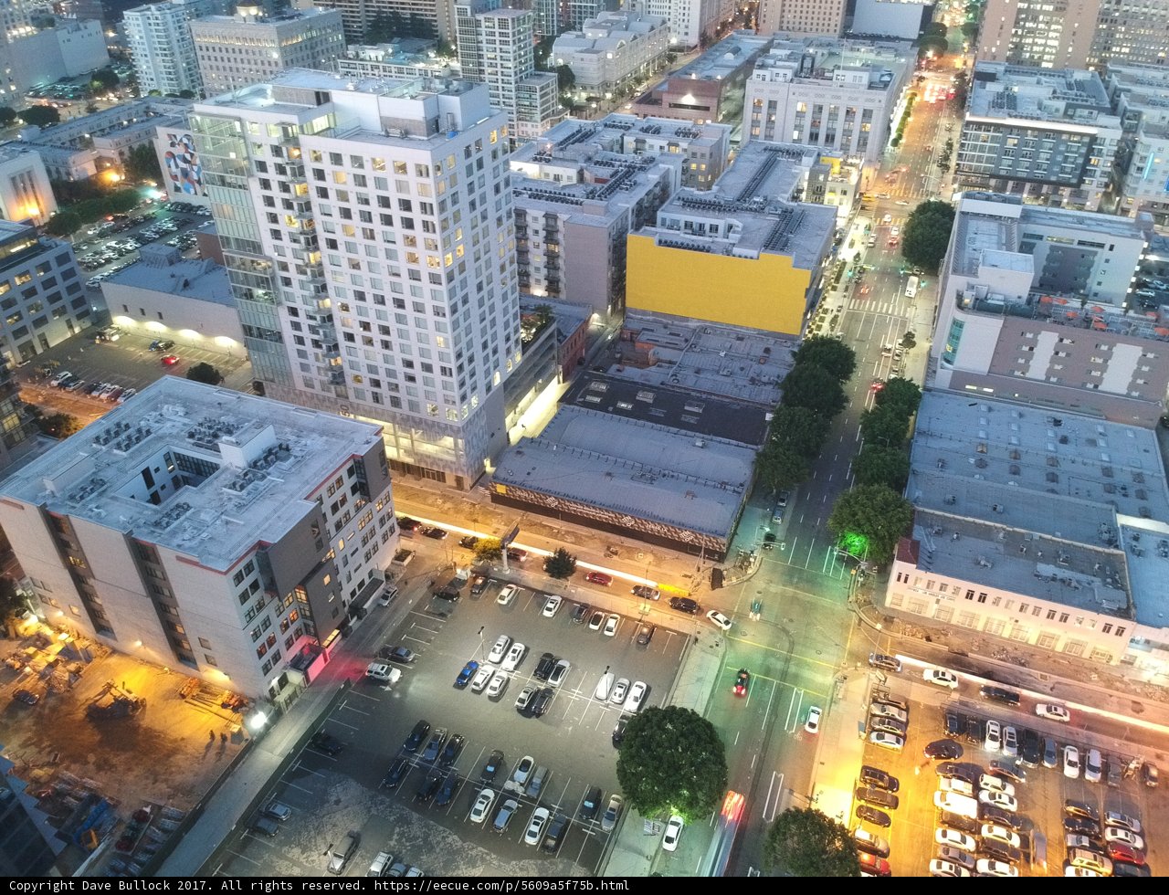 Nighttime Aerial View of the Cityscape