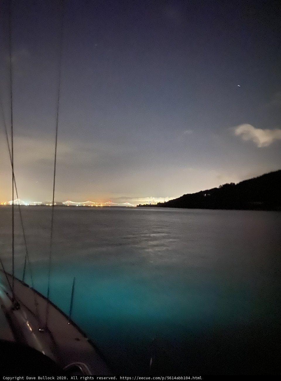 Nighttime Sail on San Francisco Bay