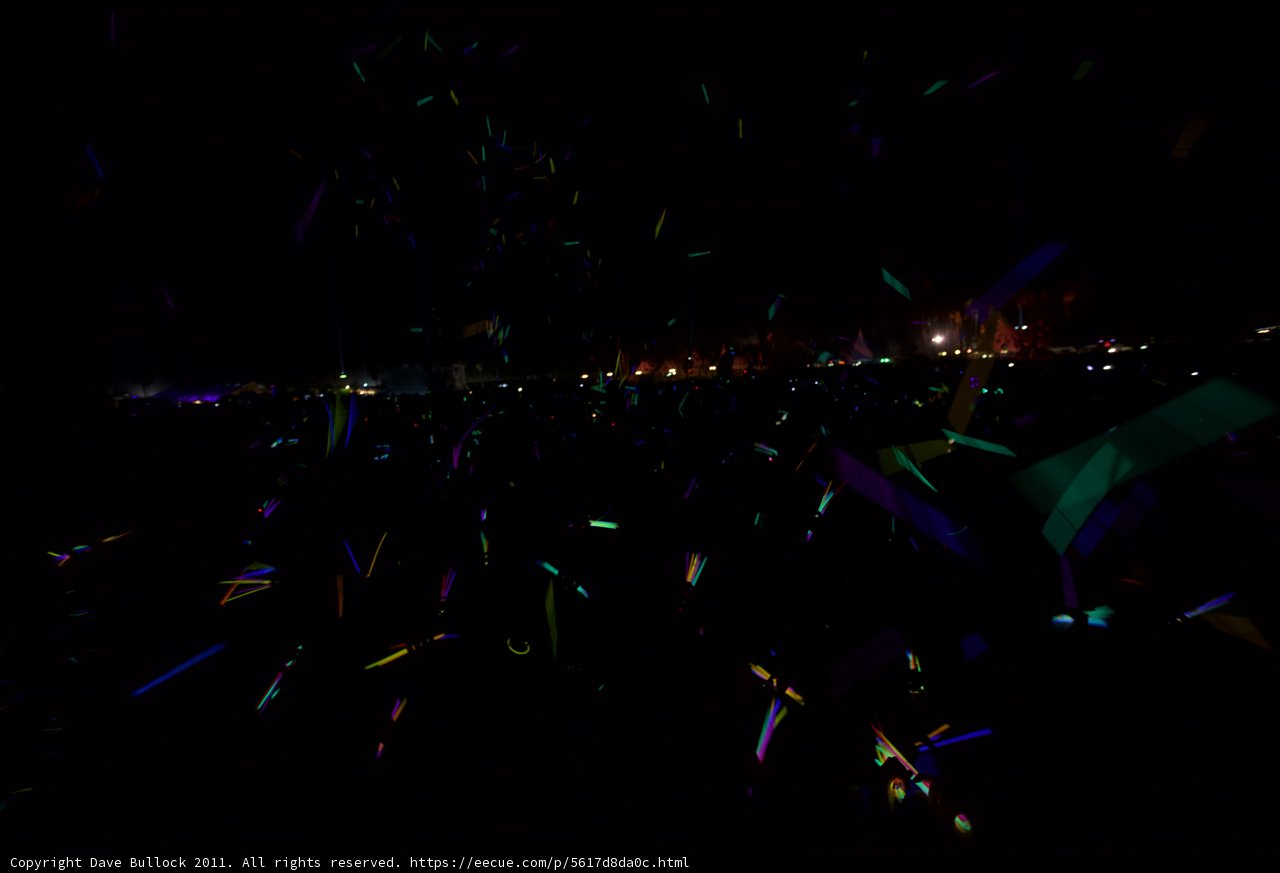 Night Sky Fireworks Rain