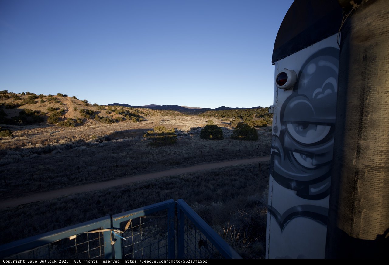 Desert Surveillance: Camera Installation at Golden Hour