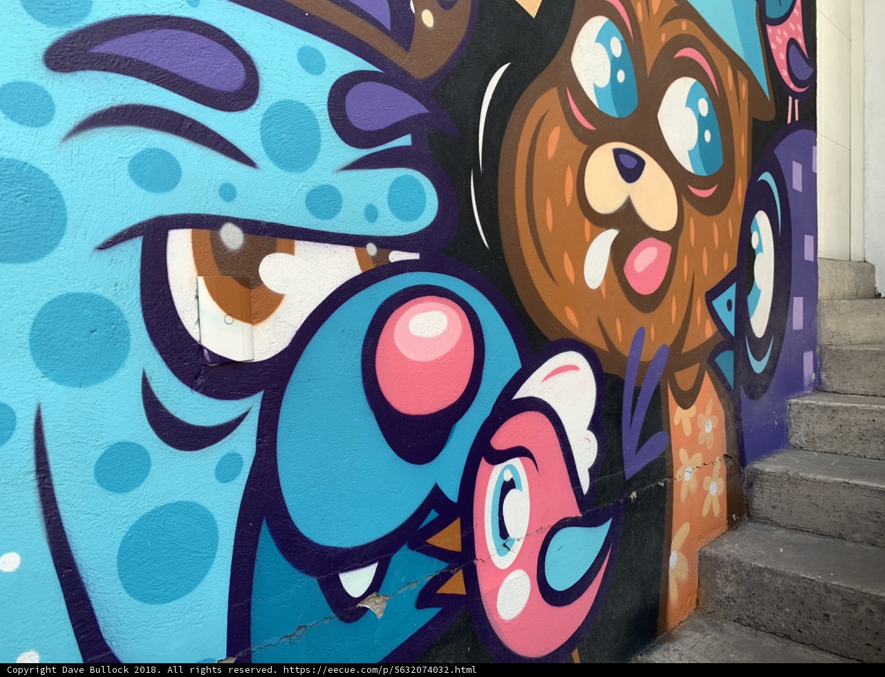 Cartoon Characters Come to Life on a Building Wall