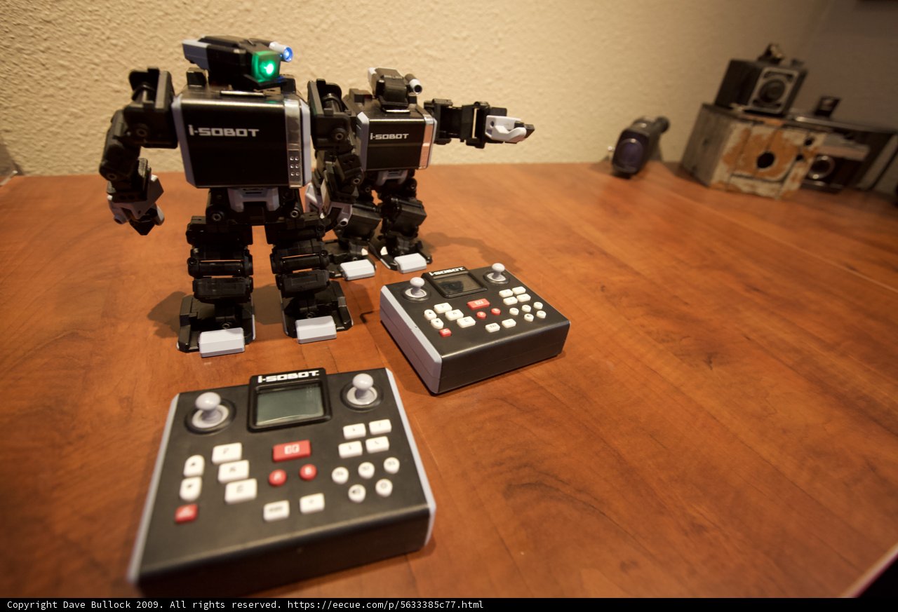 Wooden Toy Robots on Hardwood Table