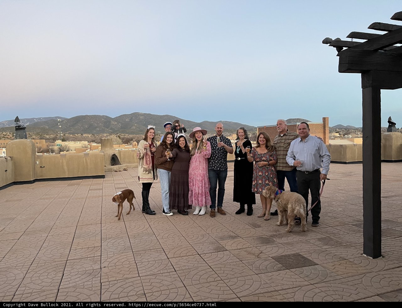 Rooftop Group Portrait in Santa Fe