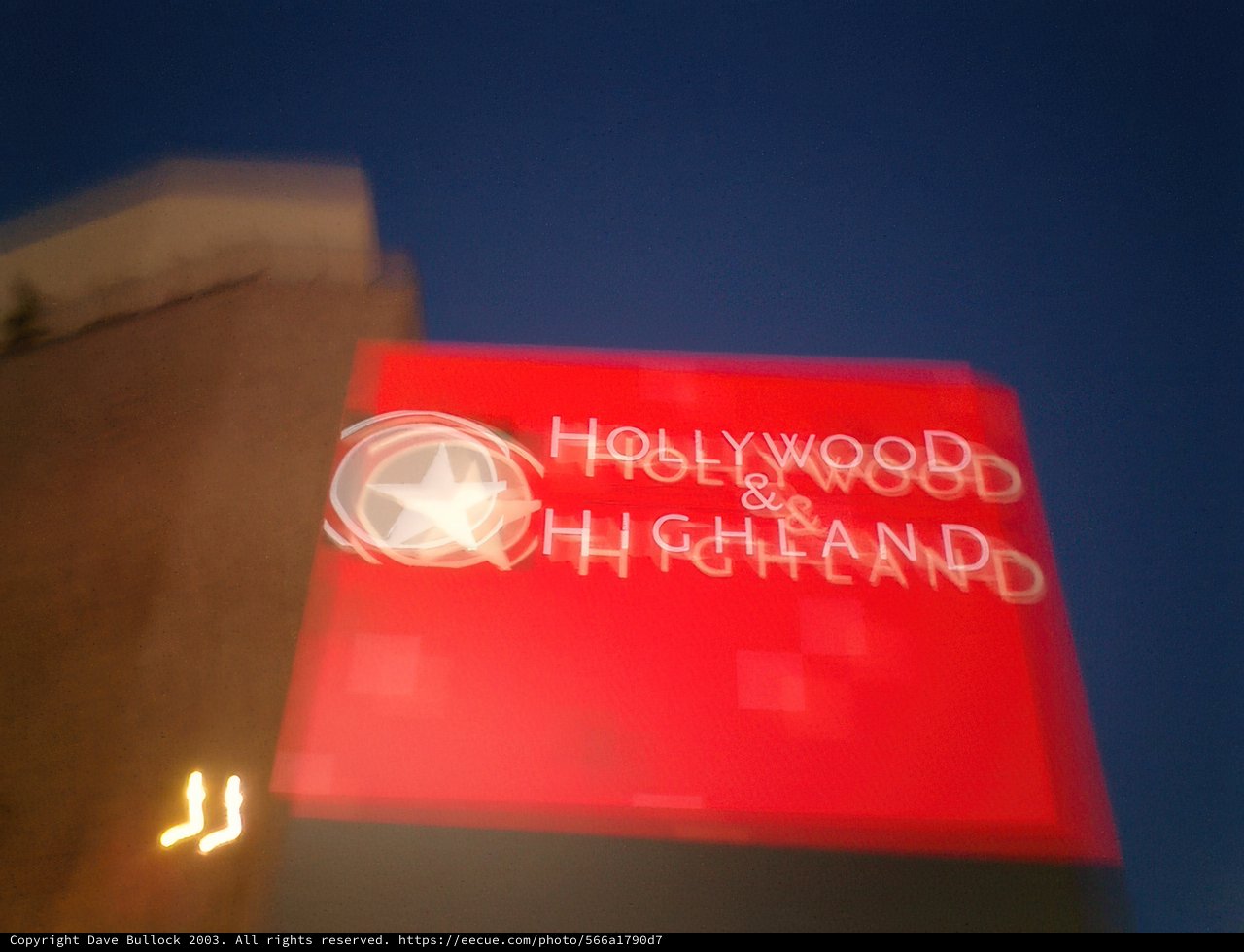 Hollywood & Highland Advertising Sign in Los Angeles