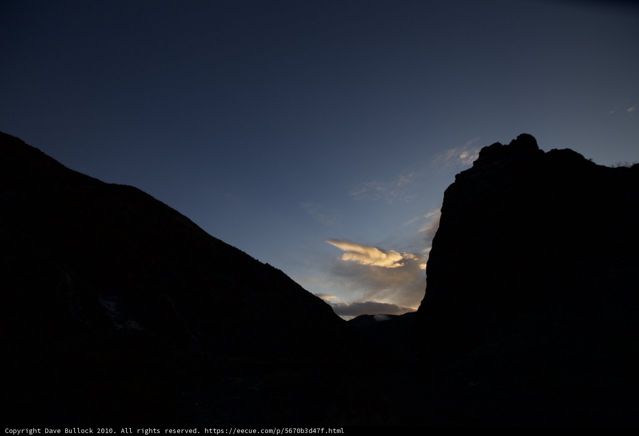 Dusk Silhouette over Mountain Range