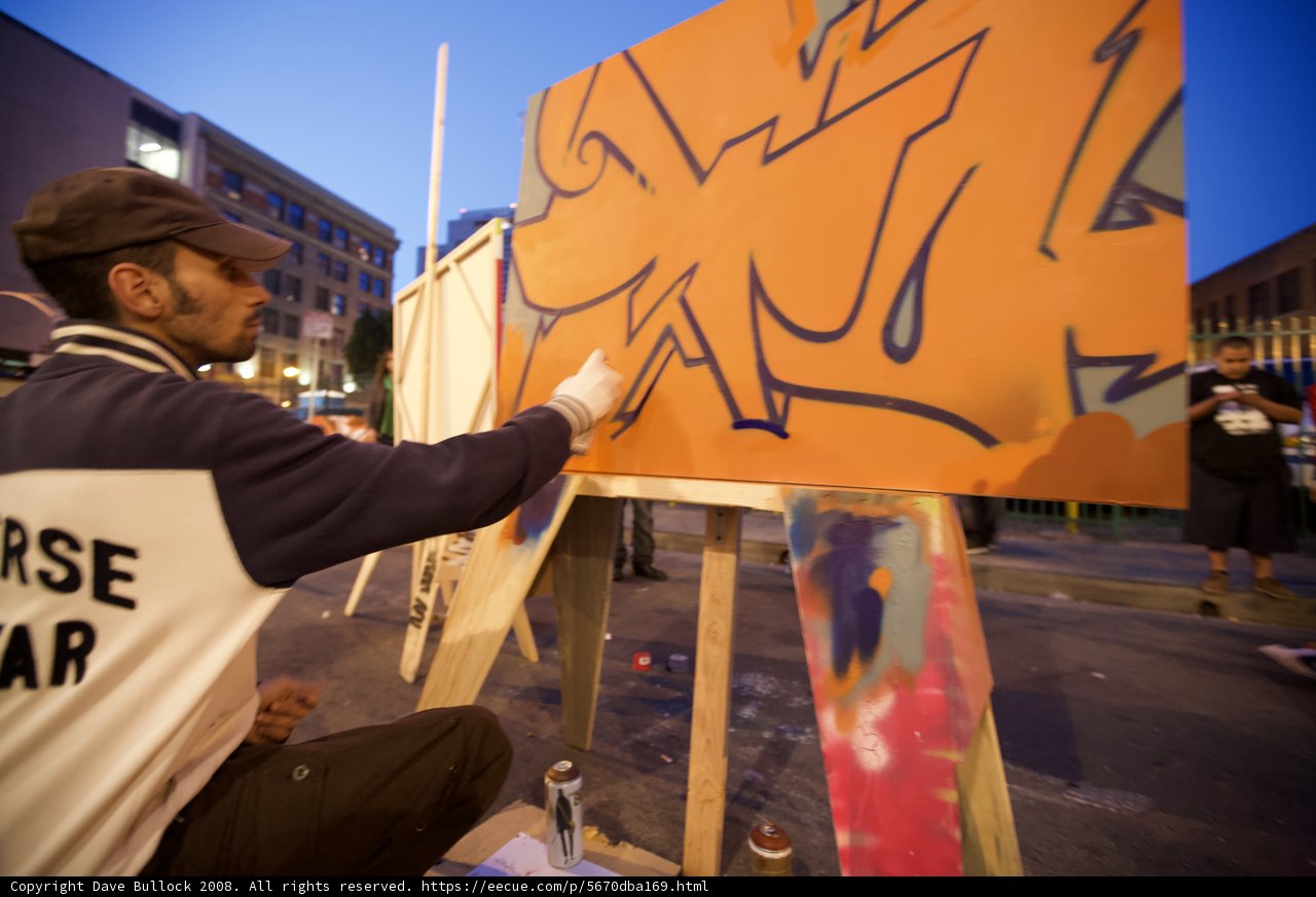 Graffiti Art on Plywood Canvas